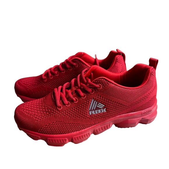 RBX Size 7 Athletic Mesh Lace Up Running Sneakers Shoes Red - Picture 3 of 9